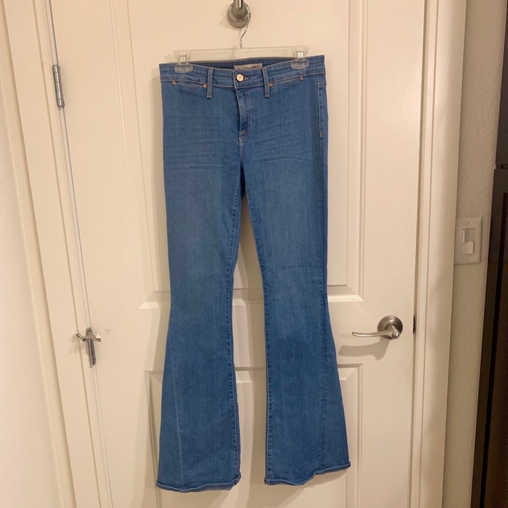 joie mid- rise flare jeans